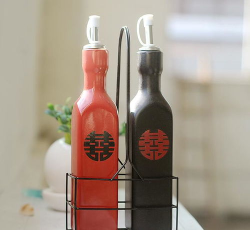 厨房必备用品 陶制调味组合 红双喜调味罐 酱油瓶价格 厂家 图片